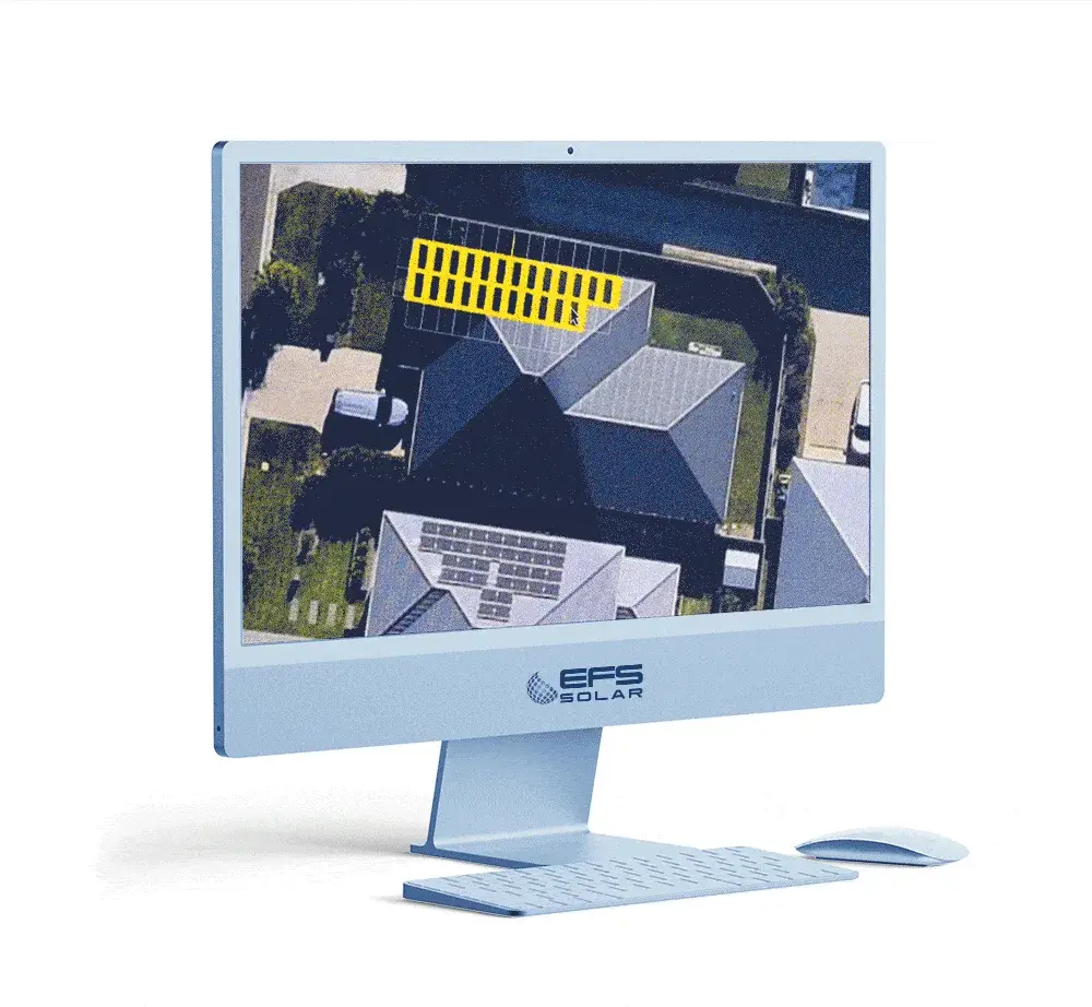 Custom solar panel layout designed for a home